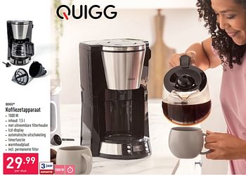 Promoties Quigg koffiezetapparaat - QUIGG - Geldig van 25/05/2022 tot 03/06/2022 bij Aldi