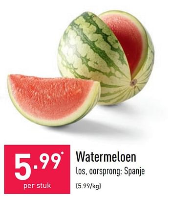 Promoties Watermeloen - Huismerk - Aldi - Geldig van 23/05/2022 tot 03/06/2022 bij Aldi