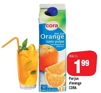 Promotions Pur jus d’orange cora - Produit maison - Match - Valide de 18/05/2022 à 24/05/2022 chez Match