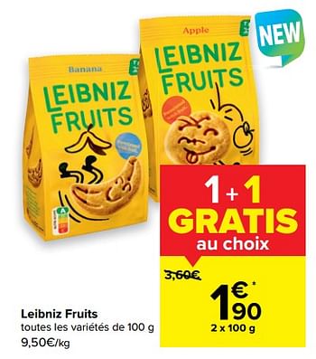 Promotions Leibniz fruits - Leibniz - Valide de 18/05/2022 à 30/05/2022 chez Carrefour