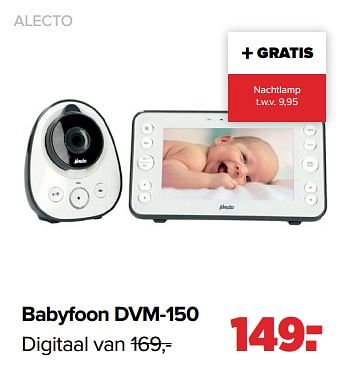 Promoties Alecto babyfoon dvm-150 digitaal - Alecto - Geldig van 16/05/2022 tot 11/06/2022 bij Baby-Dump