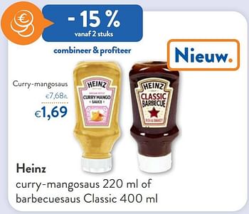 Promoties Heinz curry-mangosaus - Heinz - Geldig van 18/05/2022 tot 31/05/2022 bij OKay