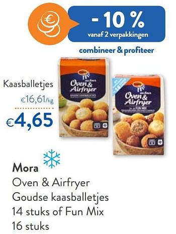 Promoties Mora oven + airfryer goudse kaasballetjes - Mora - Geldig van 18/05/2022 tot 31/05/2022 bij OKay