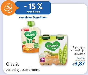 Promoties Olvarit doperwtjes kalkoen + rijst - Olvarit - Geldig van 18/05/2022 tot 31/05/2022 bij OKay