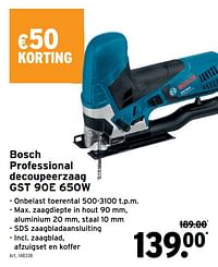Bosch professional decoupeerzaag gst 90e 650w-Bosch
