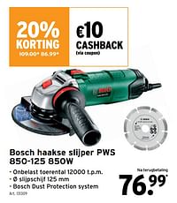 Bosch haakse slijper pws 850-125 850w-Bosch