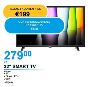 Promoties Samsung Lg 32`` smart tv - Samsung - Geldig van 18/05/2022 tot 31/05/2022 bij Auva