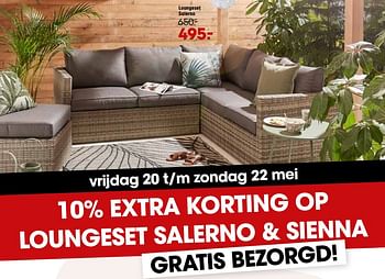 Promoties Loungeset salerno - Huismerk - Kwantum - Geldig van 20/05/2022 tot 22/05/2022 bij Kwantum