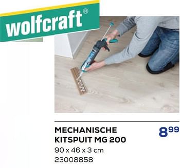 Promoties Mechanische kitspuit mg 200 - Wolfcraft - Geldig van 20/05/2022 tot 24/06/2022 bij Supra Bazar