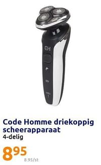 Code homme driekoppig scheerapparaat-Code Homme