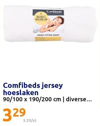 Promoties Comfibeds jersey hoeslaken - Comfibeds - Geldig van 18/05/2022 tot 24/05/2022 bij Action