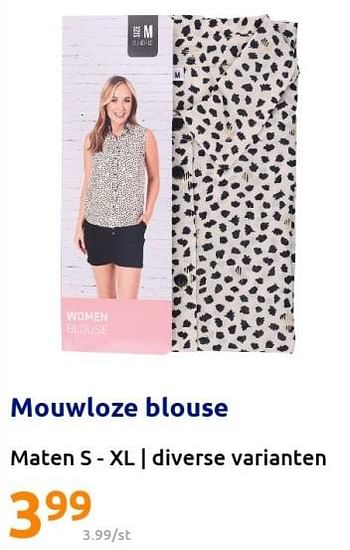 Promoties Mouwloze blouse - Huismerk - Action - Geldig van 18/05/2022 tot 24/05/2022 bij Action