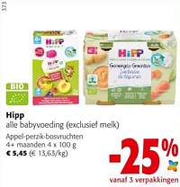 Hipp babyvoeding appel-perzik-bosvruchten 4+ maanden-Hipp