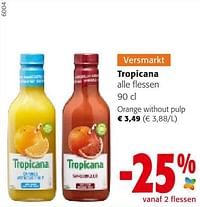 Tropicana orange without pulp-Tropicana