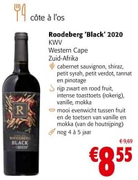Roodeberg black 2020 kwv western cape zuid-afrika-Rode wijnen