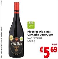Piqueras old vines garnacha 2018-2019 d.o. almansa spanje-Rode wijnen