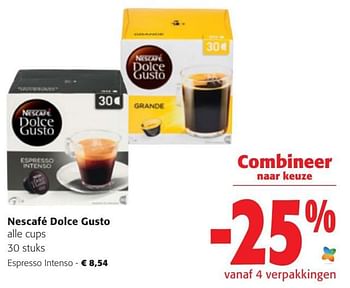 Promoties Nescafé dolce gusto espresso intenso - Nescafe - Geldig van 18/05/2022 tot 31/05/2022 bij Colruyt