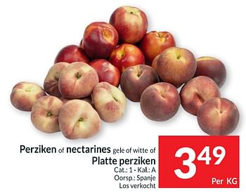 Promoties Perziken of nectarines gele of witte of platte perziken - Huismerk - Intermarche - Geldig van 24/05/2022 tot 29/05/2022 bij Intermarche