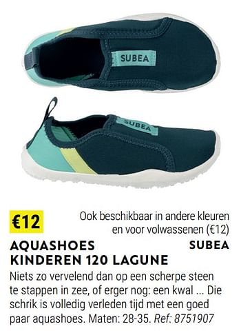 Promoties Aquashoes kinderen 120 lagune - Subea - Geldig van 01/06/2022 tot 30/06/2022 bij Decathlon