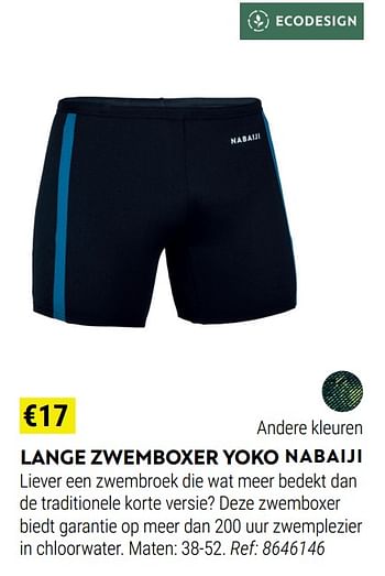 Promotions Lange zwemboxer yoko - Nabaiji - Valide de 01/06/2022 à 30/06/2022 chez Decathlon