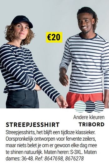 Promoties Streepjesshirt - Tribord - Geldig van 01/06/2022 tot 30/06/2022 bij Decathlon