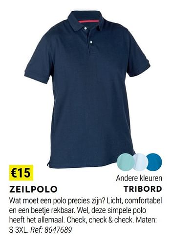 Promoties Zeilpolo - Tribord - Geldig van 01/06/2022 tot 30/06/2022 bij Decathlon