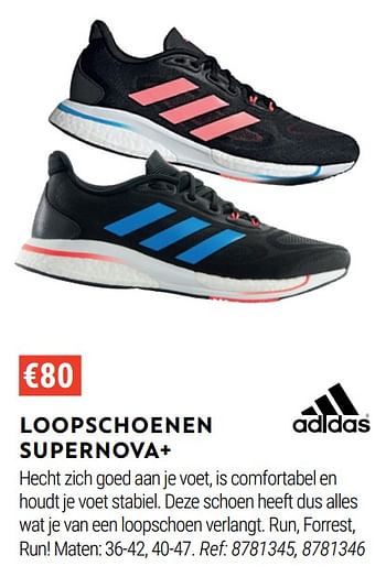 Promoties Loopschoenen supernova+ - Adidas - Geldig van 01/06/2022 tot 30/06/2022 bij Decathlon