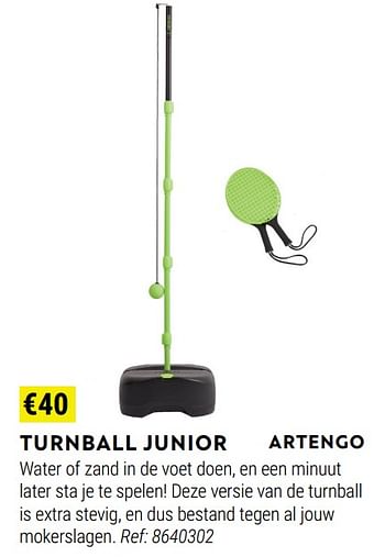 Promoties Turnball junior - Artengo - Geldig van 01/06/2022 tot 30/06/2022 bij Decathlon
