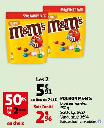 Promoties Pochon m+m`s - M&M 's - Geldig van 25/05/2022 tot 31/05/2022 bij Auchan