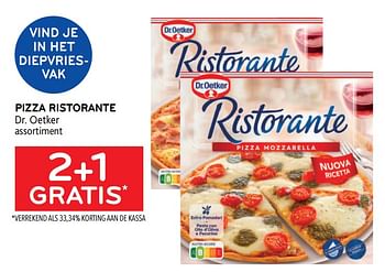 Promoties Pizza ristorante dr. oetker 2+1 gratis - Dr. Oetker - Geldig van 01/06/2022 tot 14/06/2022 bij Alvo