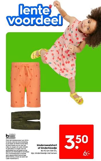 Promoties Kinderkleedje met kersen - Huismerk - Hema - Geldig van 23/05/2022 tot 05/06/2022 bij Hema