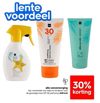 Promoties Zonnemelk voor baby en kinderen voor de gevoelige huid spf 50 parfumvrij - Huismerk - Hema - Geldig van 23/05/2022 tot 05/06/2022 bij Hema