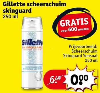 Promoties Scheerschuim skinguard sensual - Gillette - Geldig van 24/05/2022 tot 05/06/2022 bij Kruidvat