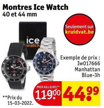 Promotions Montres ice watch iw017666 manhattan blue-3h - ICEWATCH - Valide de 24/05/2022 à 05/06/2022 chez Kruidvat