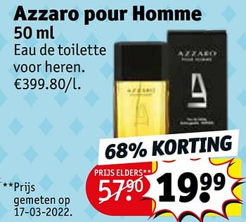 Promoties Azzaro pour homme edt - Azzaro - Geldig van 24/05/2022 tot 05/06/2022 bij Kruidvat