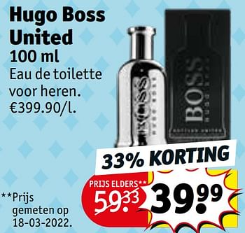 Promoties Hugo boss united edt - Hugo Boss - Geldig van 24/05/2022 tot 05/06/2022 bij Kruidvat