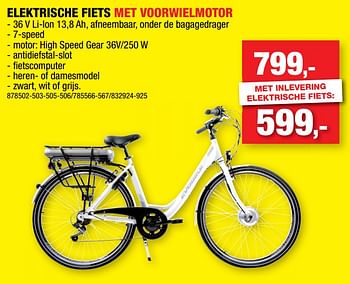 Promoties Elektrische fiets met voorwielmotor - Evobike - Geldig van 25/05/2022 tot 05/06/2022 bij Hubo
