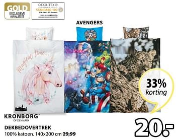 Promoties Dekbedovertrek avengers - Kronborg - Geldig van 23/05/2022 tot 06/06/2022 bij Jysk