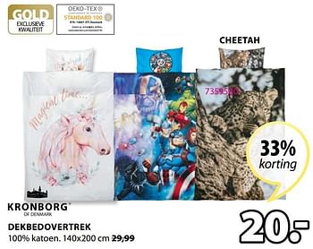 Promoties Dekbedovertrek cheetah - Kronborg - Geldig van 23/05/2022 tot 06/06/2022 bij Jysk