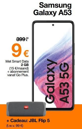Promoties Samsung galaxy a53 - Samsung - Geldig van 23/05/2022 tot 31/05/2022 bij Orange