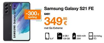 Promoties Samsung galaxy s21 fe - Samsung - Geldig van 23/05/2022 tot 31/05/2022 bij Orange