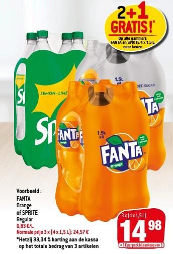 Promotions Fanta orange of sprite regular - Produit maison - Match - Valide de 25/05/2022 à 31/05/2022 chez Match