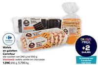 Wafels vanille en chocolade-Huismerk - Carrefour 
