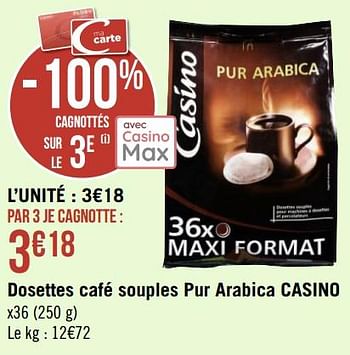 Douwe Egberts Dosettes saveur caramel senseo - En promotion chez Géant  Casino