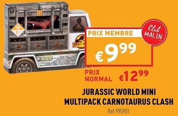 Promotions Jurassic world mini multipack carnotaurus clash - Produit maison - Trafic  - Valide de 01/06/2022 à 06/06/2022 chez Trafic