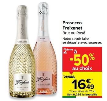 Promoties Prosecco freixenet brut ou rosé - Schuimwijnen - Geldig van 25/05/2022 tot 06/06/2022 bij Carrefour