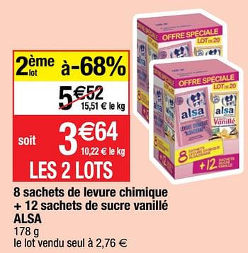 Promotions 8 sachets de levure chimique + 12 sachets de sucre vanillé alsa - Alsa - Valide de 24/05/2022 à 29/05/2022 chez Migros