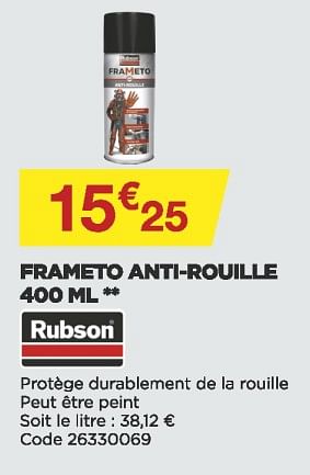 Promotions Frameto anti-rouille - Rubson - Valide de 18/05/2022 à 28/05/2022 chez Brico Marché
