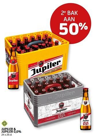 Promotions Jupiler + jupiler 0,0% 2e bak aan 50% - Jupiler - Valide de 03/06/2022 à 16/06/2022 chez BelBev