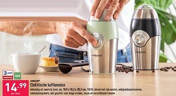 Promoties Ambiano elektrische koffiemolen - Ambiano - Geldig van 01/06/2022 tot 10/06/2022 bij Aldi